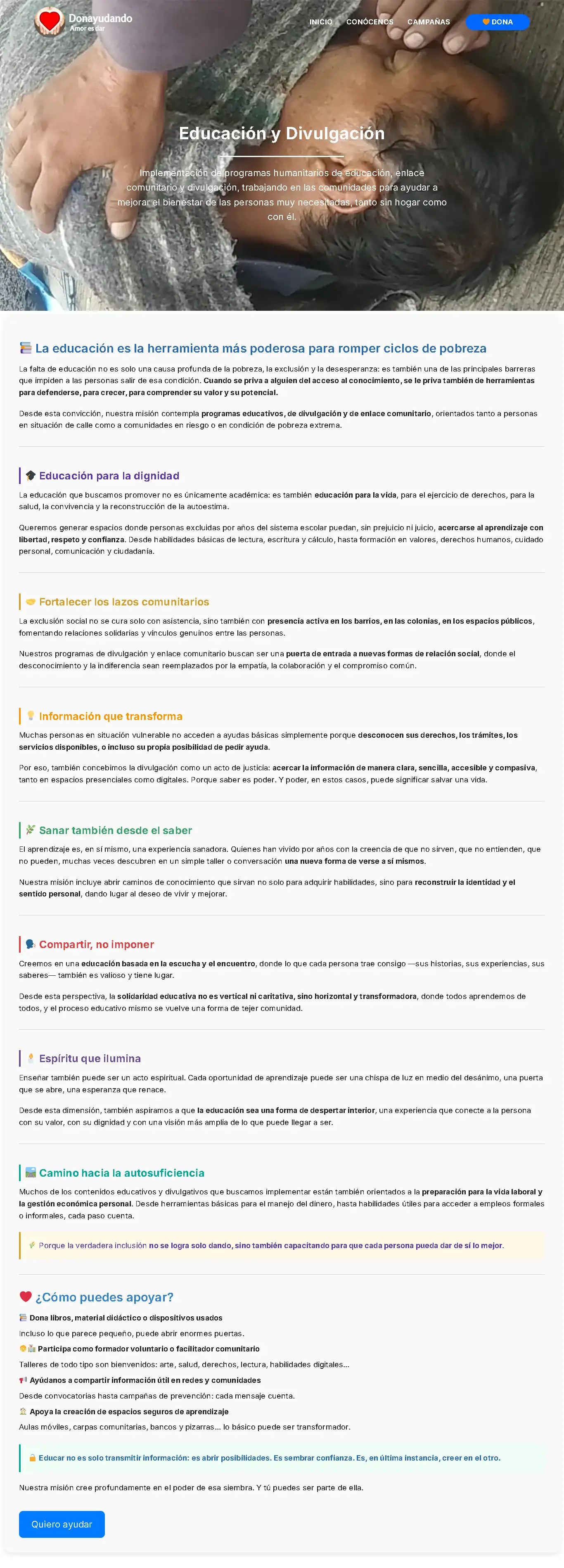 Educación y Divulgación